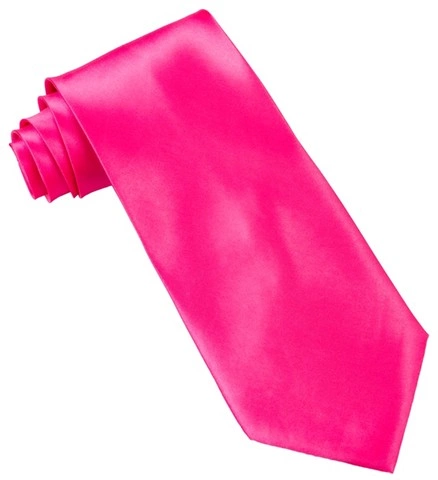 Cravate rose fluo 2