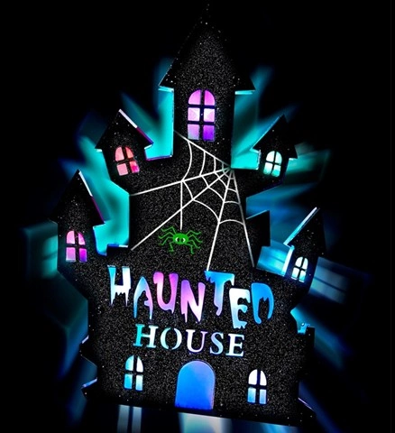 Décoration murale maison hantée LED 2