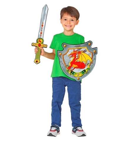 Épée et bouclier de chevalier dragon en mousse EVA 2