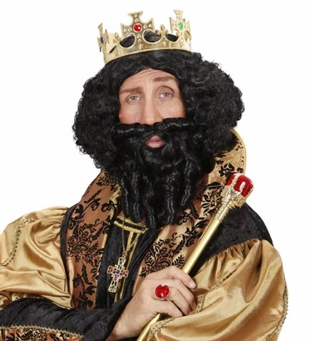 Perruque et barbe noires de pirate 2