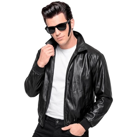 Blouson en simili cuir style rockabilly pour homme 2