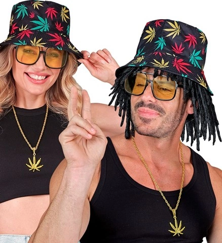 Set d'accessoires hip hop 90's doré 2