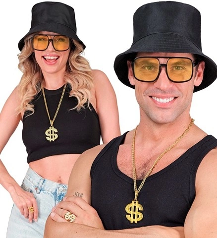 Set d'accessoires hip hop 90's noir 2