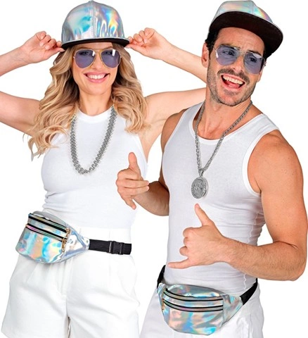 Sac banane holographique argent 2