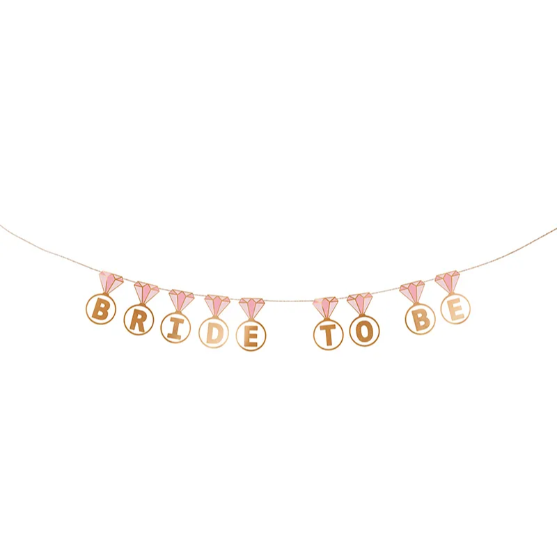 Guirlande "Bride to be" bagues 2,5m