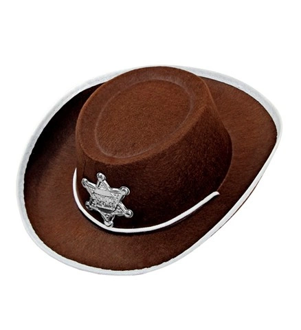 Chapeau de cowboy marron en feutre pour enfant 2