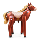 Ballon alu cheval et fleurs 105 cm