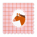 Serviettes cheval, 33x33 cm, paquet de 12