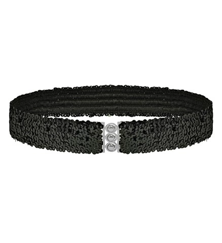 Ceinture à paillettes noire 2