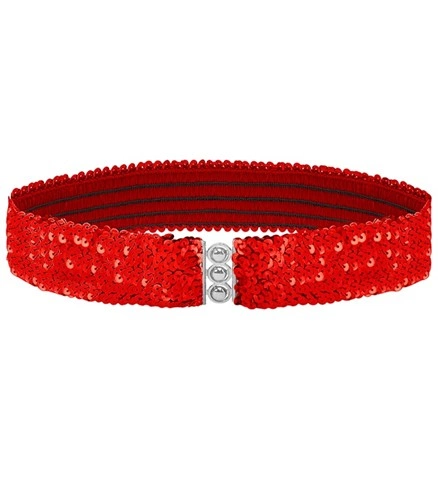 Ceinture à paillettes rouge 2