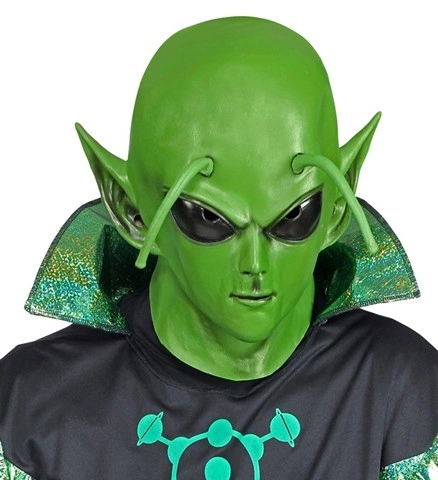Masque intégral d'extraterrestre vert 2