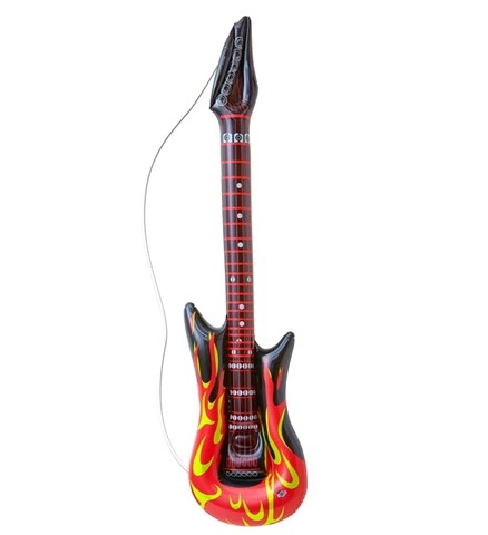 Guitare gonflable de rock star avec flammes, 105 cm 2