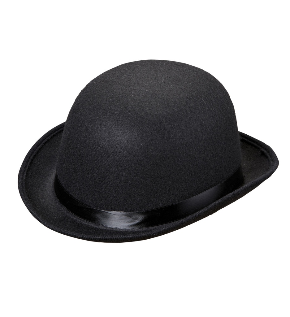 Chapeau melon de luxe en feutre noir