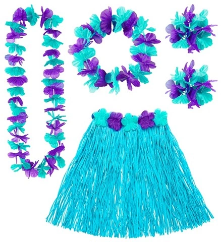 Set hawaïen bleu 2