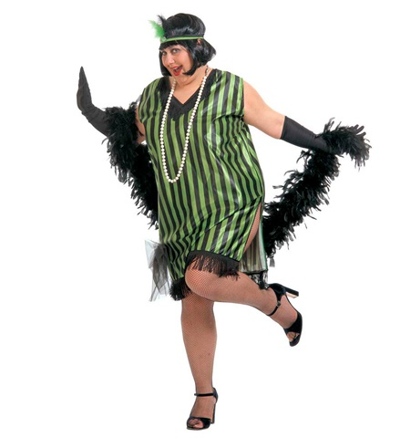 Déguisement Flapper Charleston avec bandeau à plume et strass, 3 couleurs 2