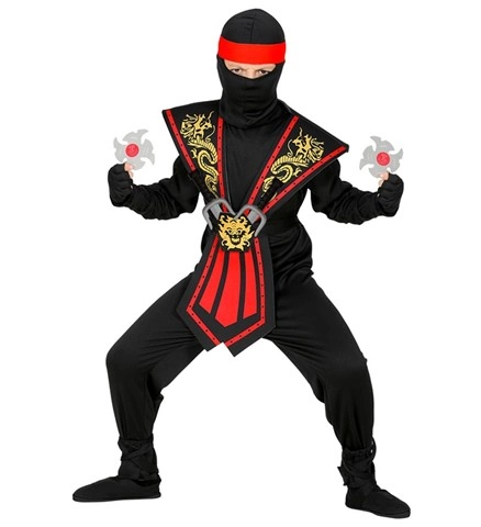 Déguisement de ninja avec armes pour garçon 2
