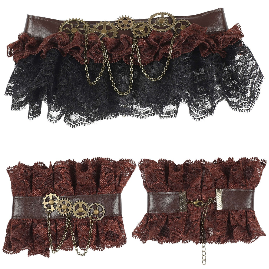 Ensemble d'accessoires en dentelle Steampunk