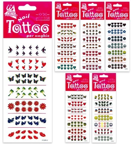 Tatouages brillants pour ongles, 6 modèles assortis 2