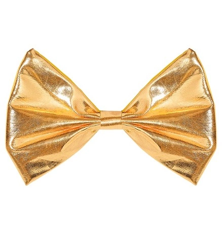 Nœud papillon doré métallisé 2