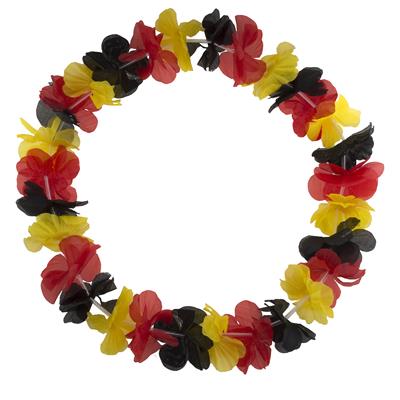 Collier Hawaiien noir / jaune / rouge
