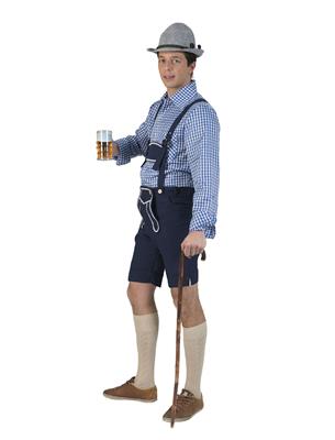 Déguisement homme Lederhausen Gustav bleu