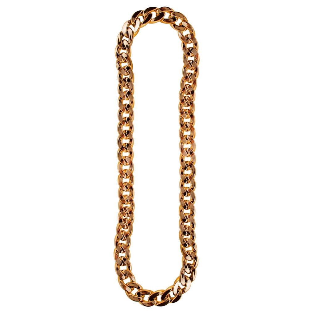Collier chaîne grosse mailles dorées