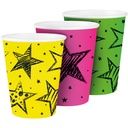Gobelets papier Neon Party, paquet de 6 - 250 ml