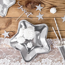 Assiettes étoile argent 18 cm, paquet de 6