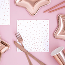 Assiettes étoile rose gold 18 cm, paquet de 6