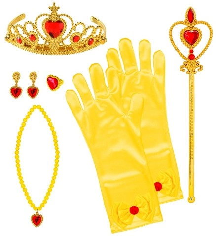 Set de princesse jaune pour fille 2