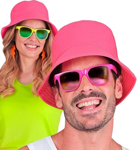 Chapeau bob rose fluo 2