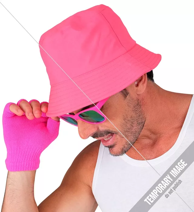 Chapeau bob rose fluo 3