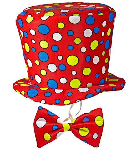 Set de clown pour enfant : haut-de-forme et nœud papillon 2