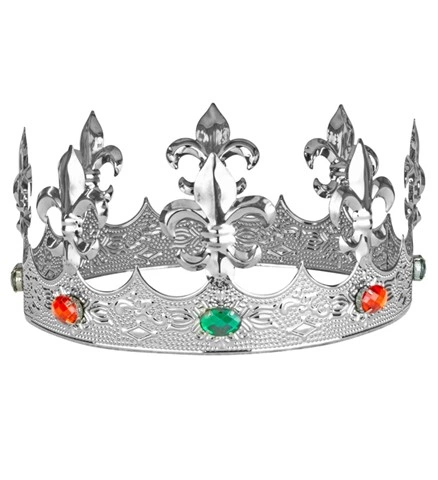 Couronne métallique argent avec pierres 2