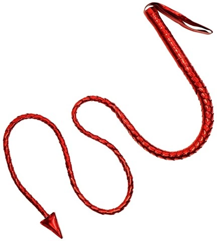 Fouet queue de diable rouge 180 cm 2
