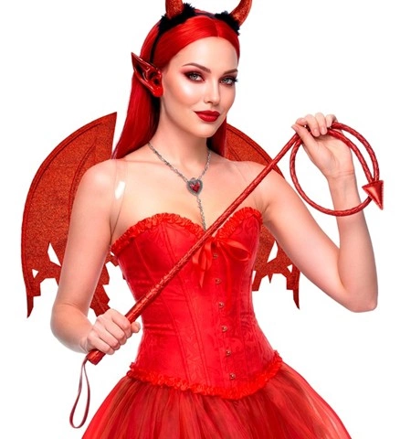Fouet queue de diable rouge 180 cm 4
