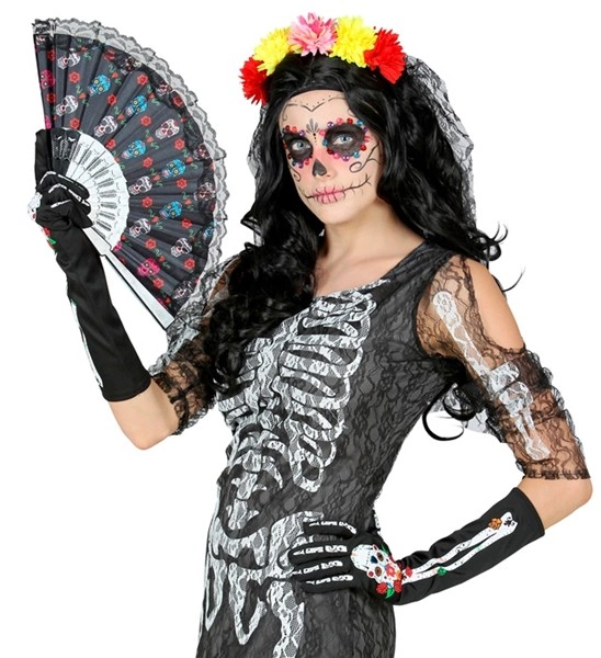 Gants jour des morts 40 cm 2