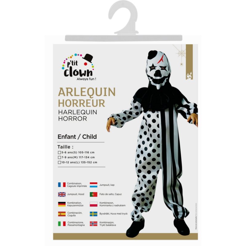 Déguisement arlequin horreur garçon – vue 2