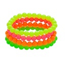 Bracelets fluo 80's, lot de 4