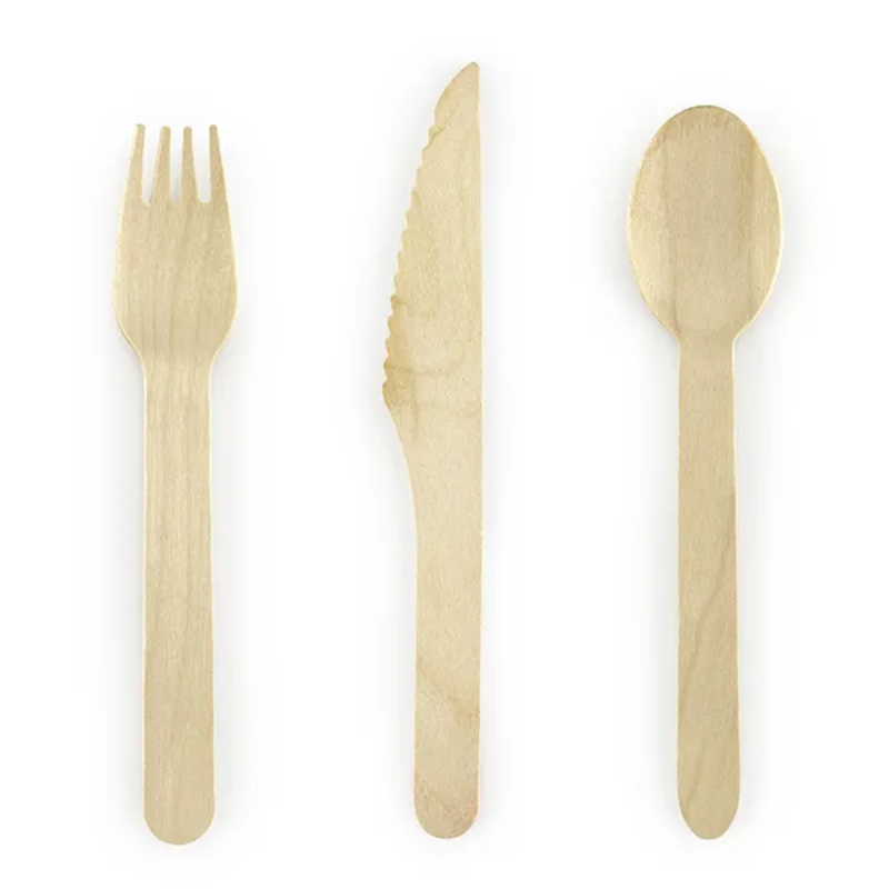 Couverts en bois - Lot de 18