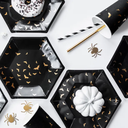 Gobelets noir et or Halloween - Lot de 6