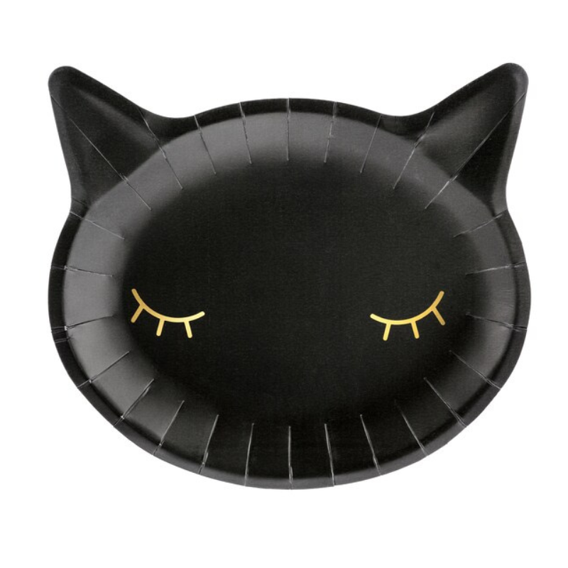 Assiettes Chat Noir-6 piéces