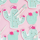 Assiettes en carton Cactus 23x24cm