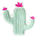 Assiettes en carton Cactus 23x24cm