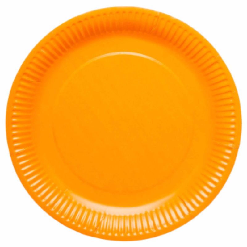 Assiettes en papier unicolore 23 cm, paquet de 8