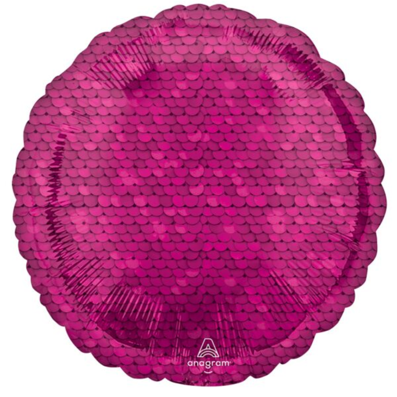 Ballon alu fuchsia écailles de sirène