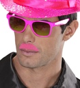 Moustache Neon Rose Adhésive - 6 Modèles Assorties