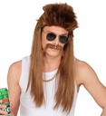 Perruque et moustache mulet