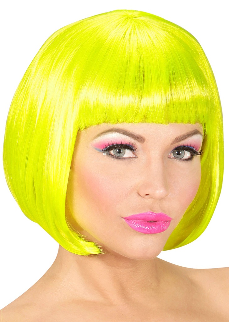 Perruque Valentina jaune fluo glow in the dark