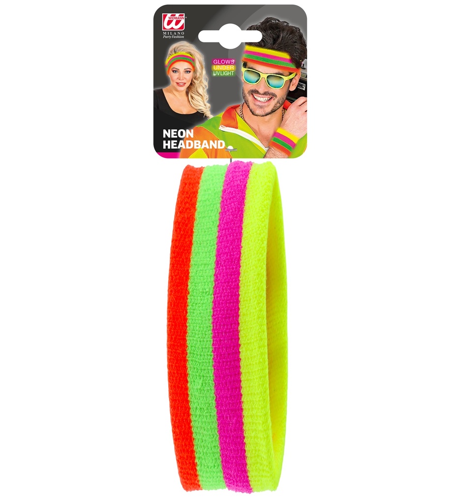 Bandeau multicolore fluo 80's